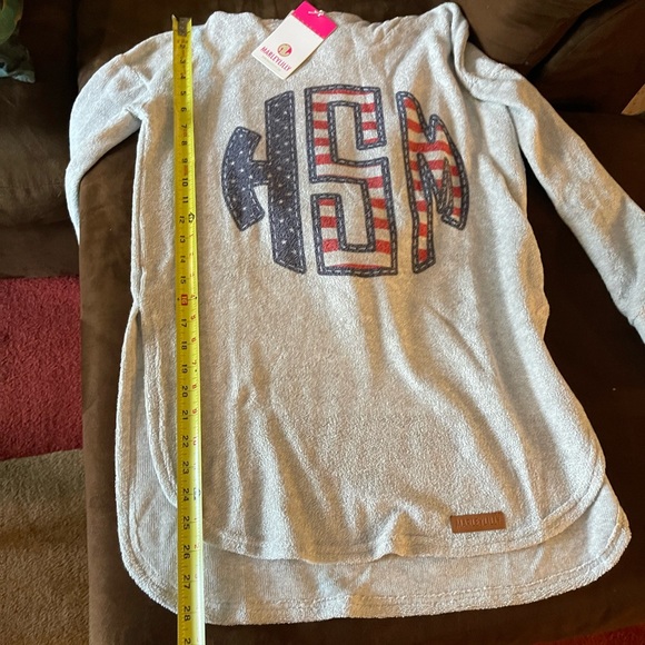 Marleylilly Terry Monogrammed Terry Hoodie XS/XXS - Picture 2 of 4